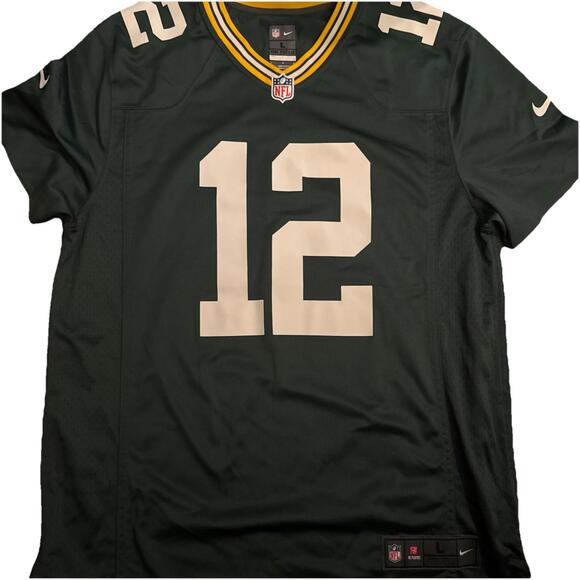 NFL Nike Aaron Rodgers Green Bay Packers #12 On Field Jersey Stitched Size L - Picture 1 of 5